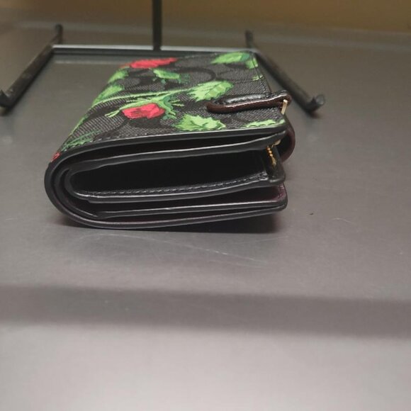 Coach Black Rose Wallet - Picture 4 of 9
